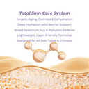 Complete skincare system for skin exposed to sun, stress, sweat, and pollution