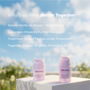 Lightweight, non-greasy serum and sunscreen duo for daily skin protection